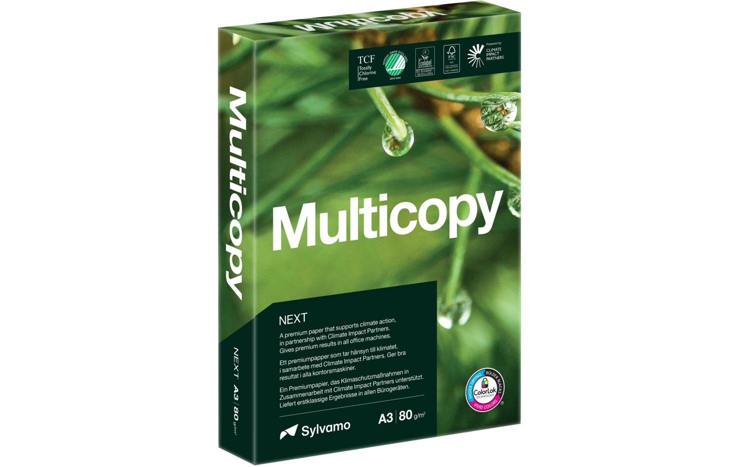 Multicopy Kopierpapier Next A3, 500 Blatt Next, A3, 80 g/m², 500 Blatt