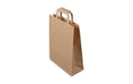 Elco Papiertasche mit Flachhenkel, 50 Stk 26 x 10 x 33 cm, Papier 90 g/m², braun FSC