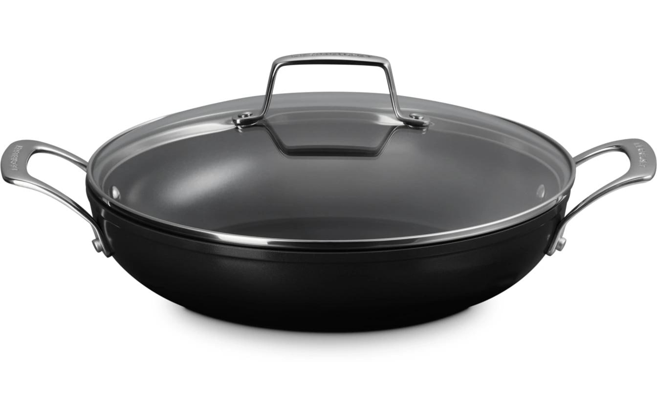 Le Creuset Essent. Keramik Profipfanne 28cm, Antihaft, mit Glasdeckel
