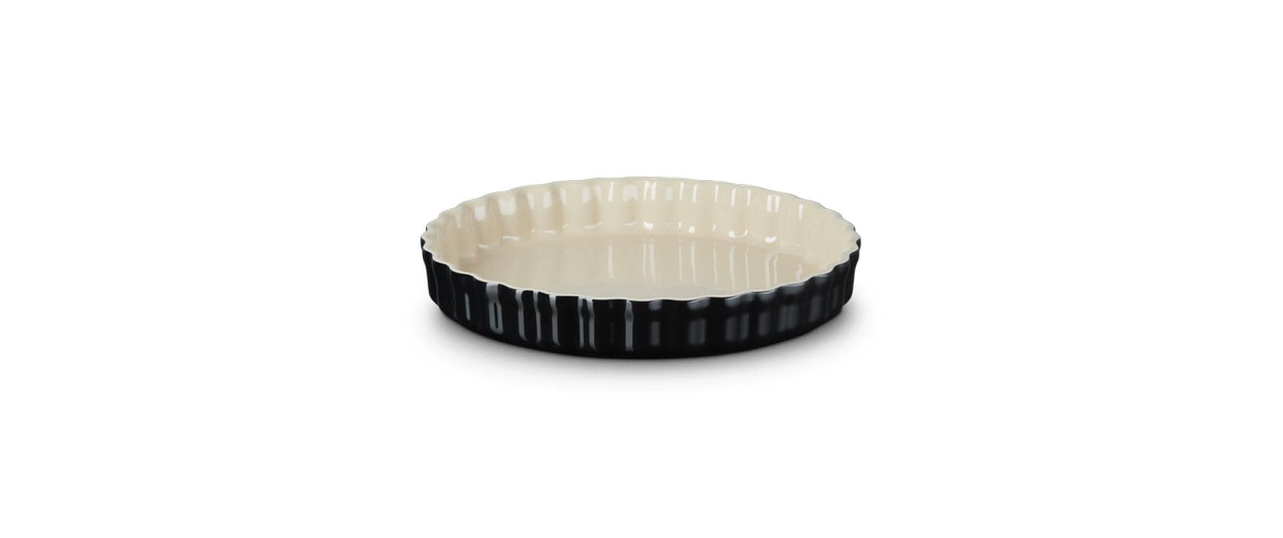 Le Creuset Tarte Form schwarz glänzend 28cm