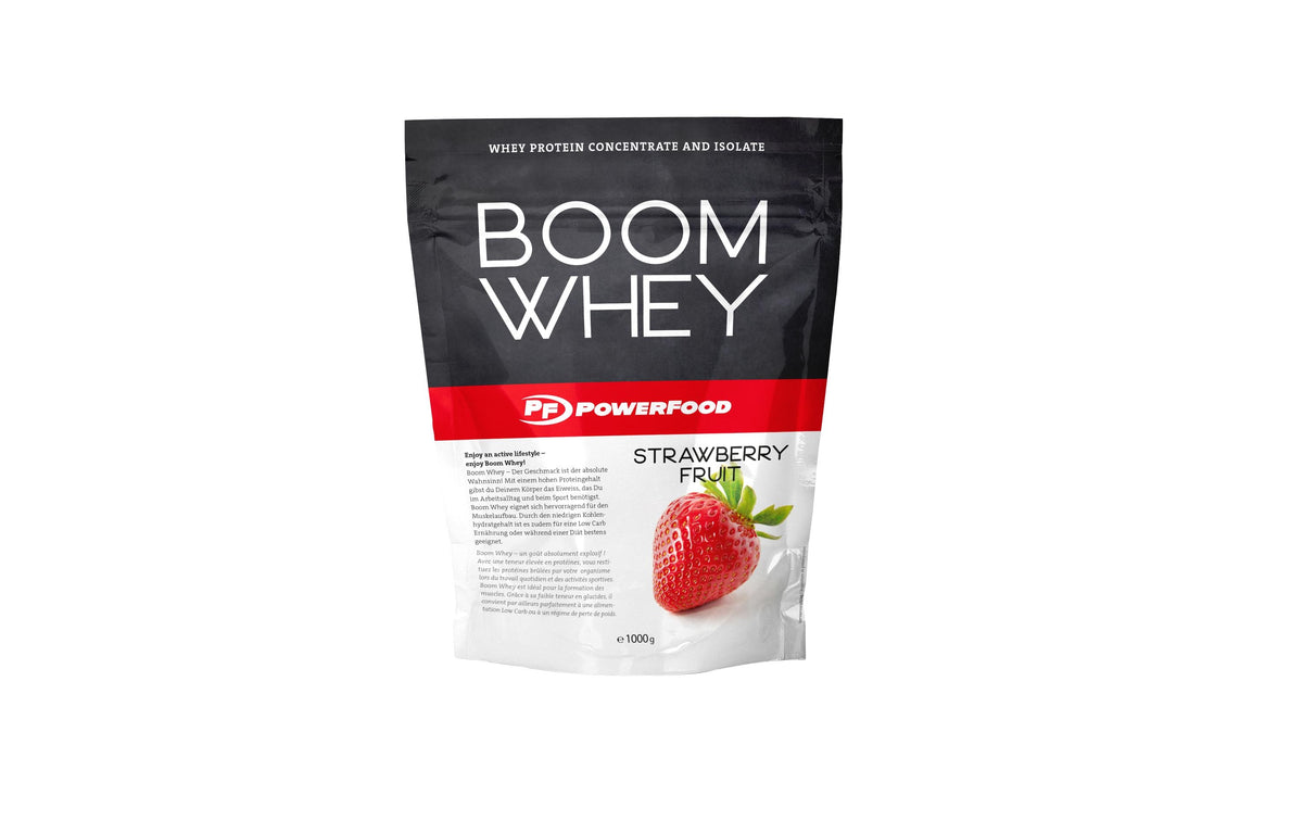 PowerFood One Boom Whey (1000g) Geschmack: Strawberry Fruit