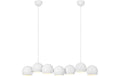 Markslöjd CUPOLO Hängeleuchte 7L Weiss E14 max. 40W (7x), 150cm Textilkabel