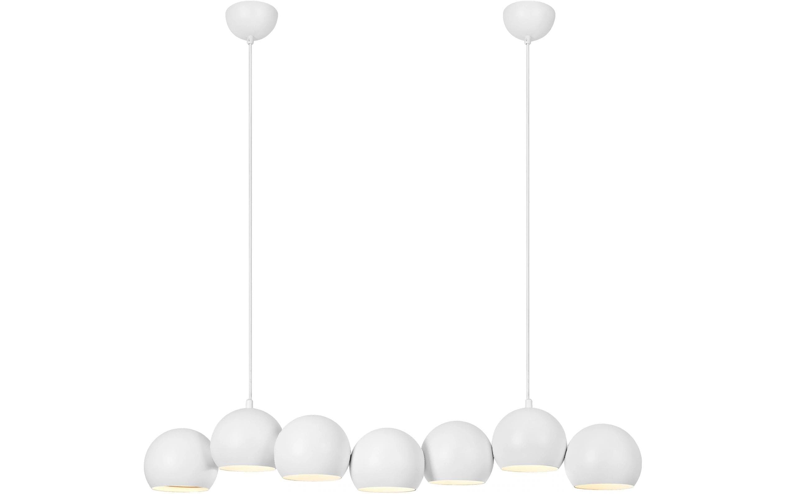 Markslöjd CUPOLO Hängeleuchte 7L Weiss E14 max. 40W (7x), 150cm Textilkabel