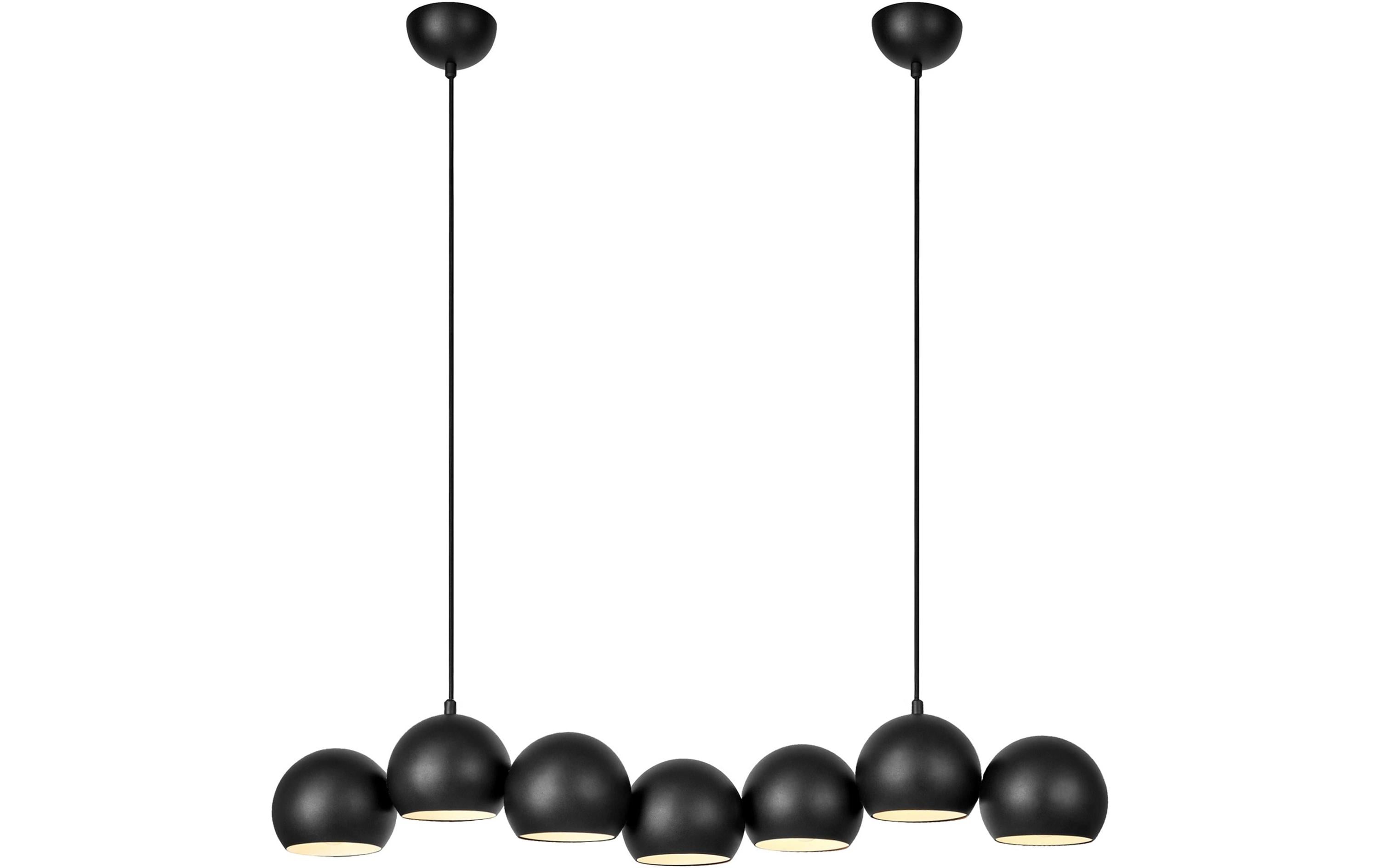 Markslöjd CUPOLO Hängeleuchte 7L Schwarz E14 max. 40W (7x), 150cm Textilkabel