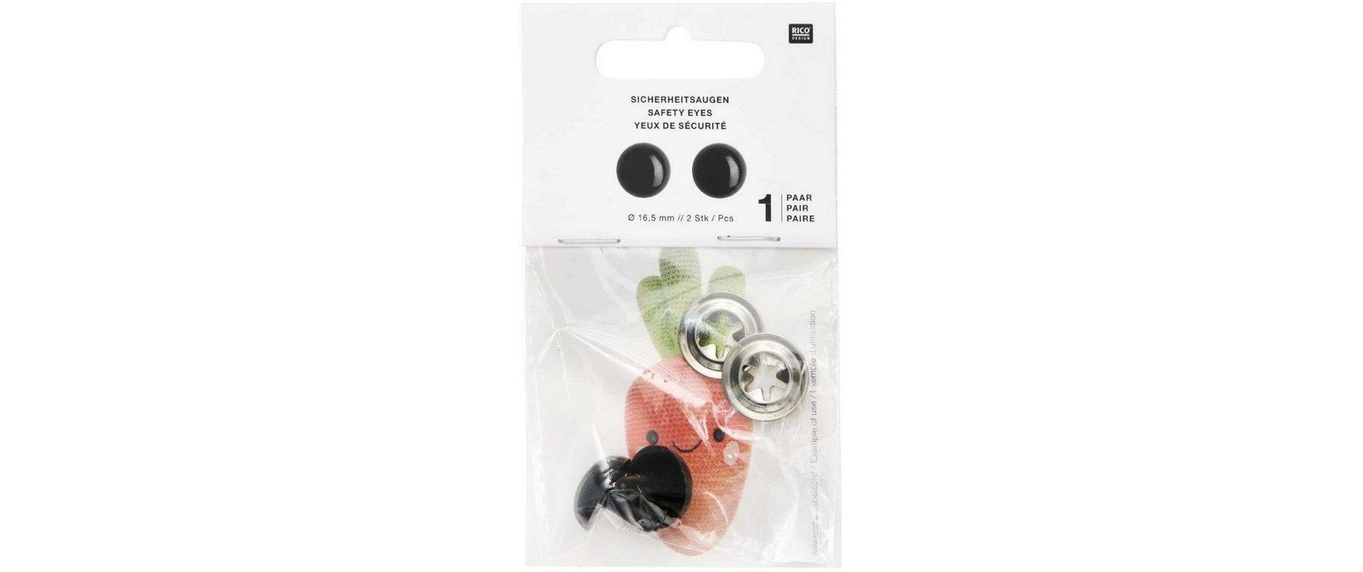 Rico Sicherheitsaugen 1 Paar, 2 Stück, 16.5 mm