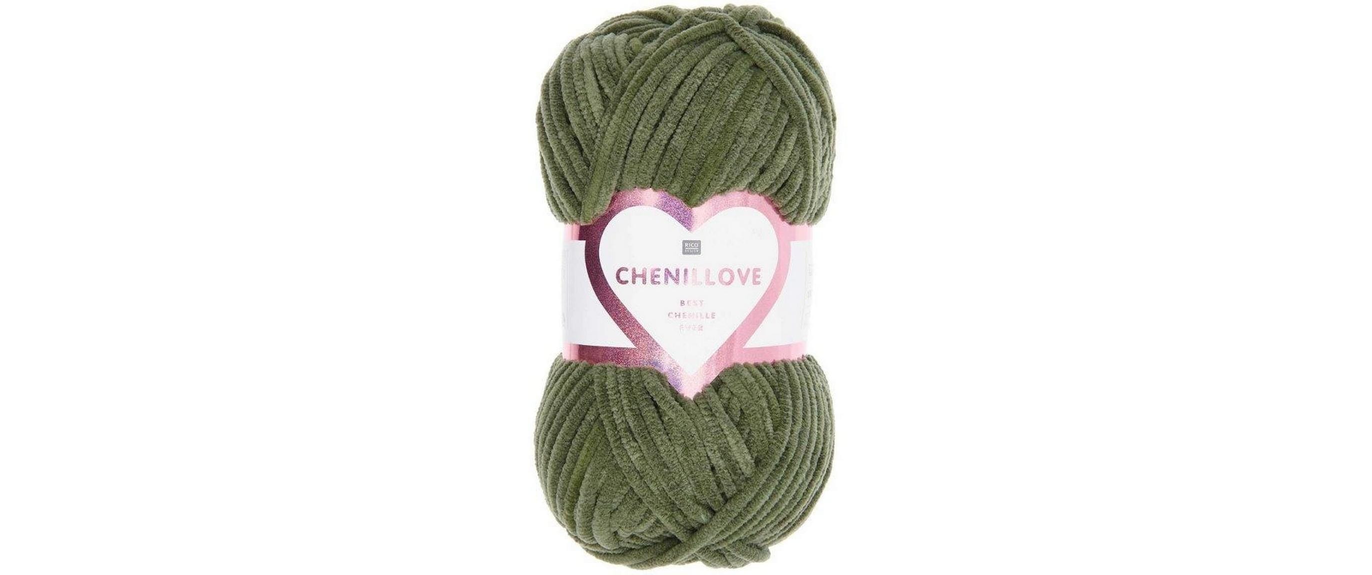Rico Creative Chenillove oliv 100% PES, 100g / 110m