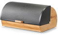 Zeller Present Brotkasten Bambus/Kunststoff, 39x27x19cm, Schwarz