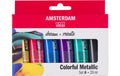 Amsterdam Acrylfarbe Set Colorful Metallic 6 Tuben à 20ml