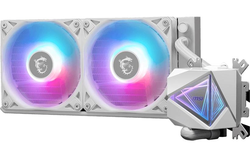 MSI MAG CORELIQUID I240 WHITE Liquid CPU Cooler, 2x120mm ARGB