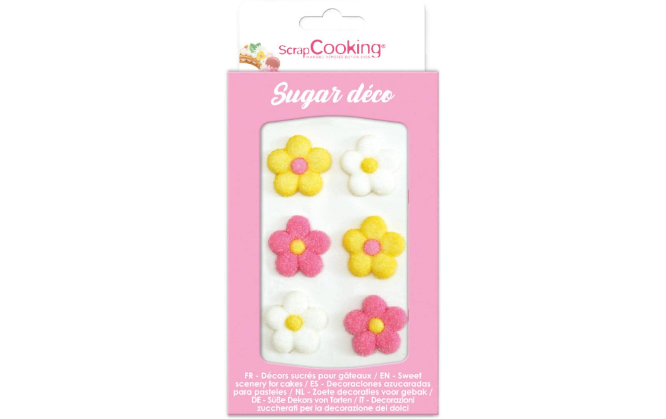 Zuckerdekor Blumen 6 Stück
