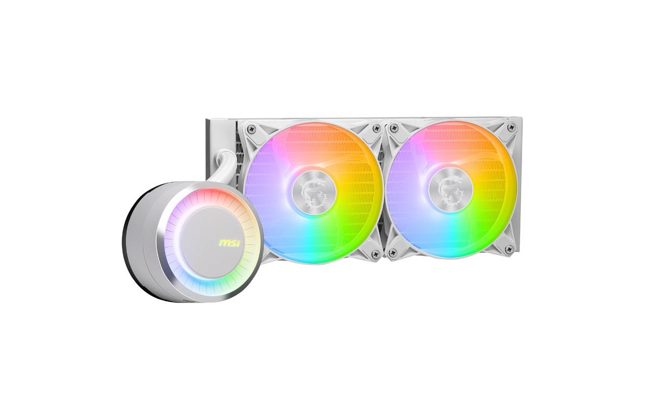 MSI MAG CORELIQUID E240 WHITE Liquid CPU Cooler, 2x120mm ARGB