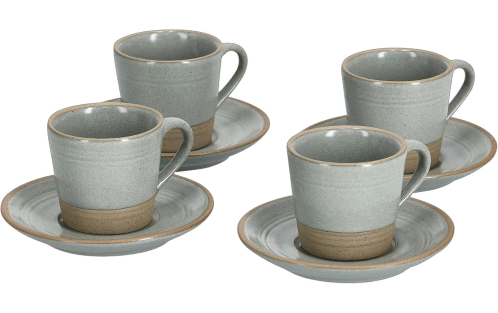 Zeller Present Espresso Set Steingut, 8-teilig
