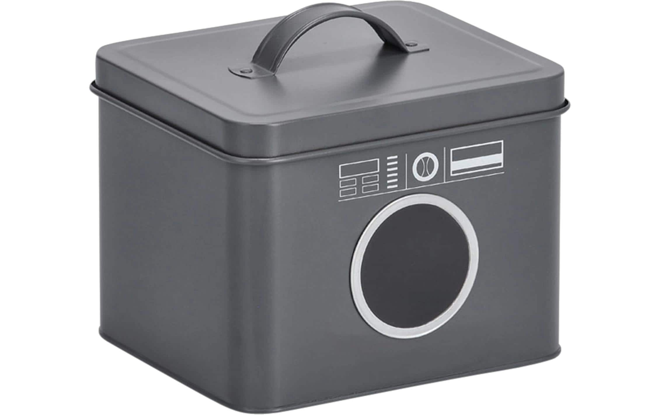 Zeller Present Waschmittelbox Klein Metall, Anthrazit