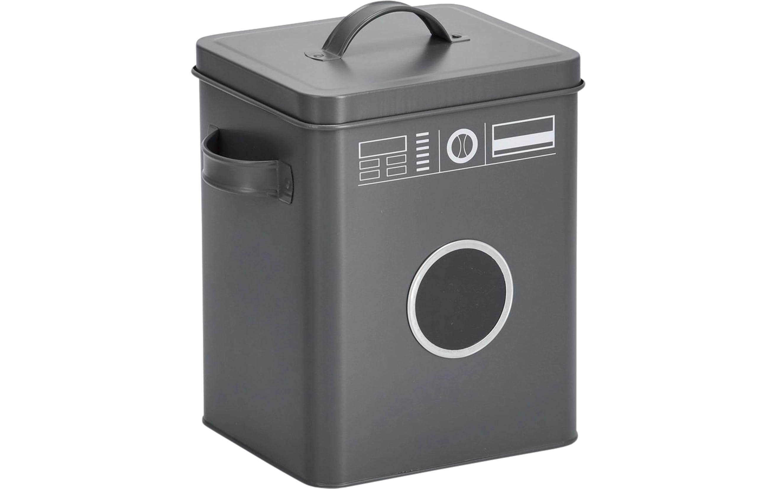 Zeller Present Waschmittelbox Gross Metall, Anthrazit