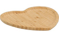 Zeller Present Serviertablett Herz Bambus, 20.5x21cm