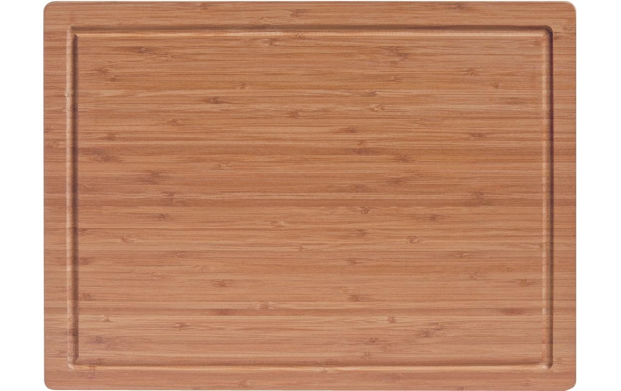 Zeller Present Schneidebrett mit Saftrille Bambus, 45x33x1.6 cm
