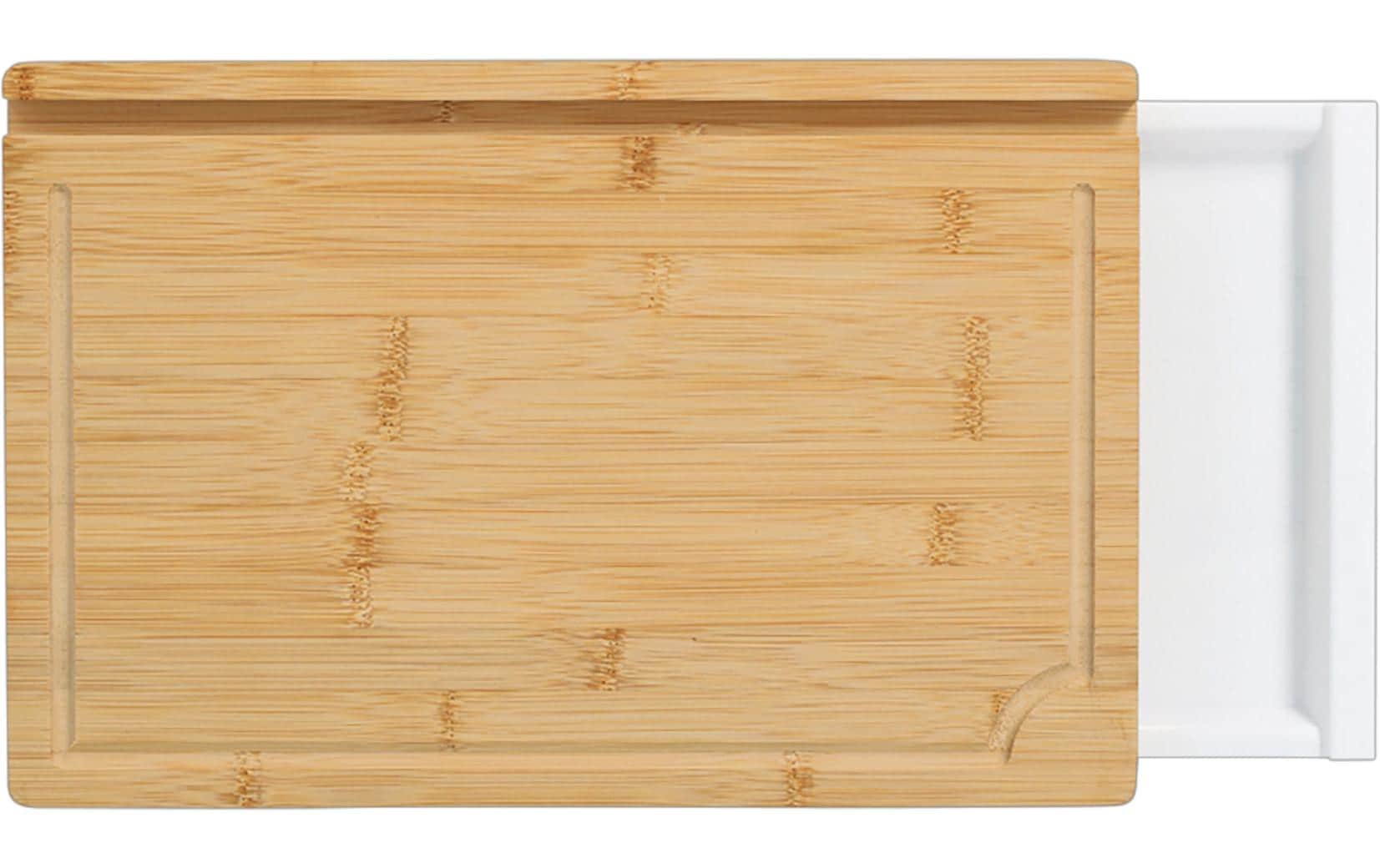 Zeller Present Schneidebrett Bambus/Kunststoff, mit Tablett Halter