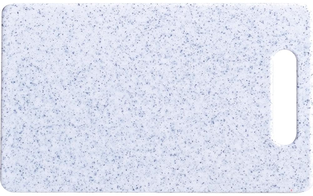 Zeller Present Schneidebrett Granitoptik Kunststoff, 25x15x0.8cm, Hellgrau