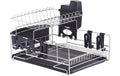 Zeller Present Abtropfgestell Metall/Kunststoff, 49x40x29, Schwarz