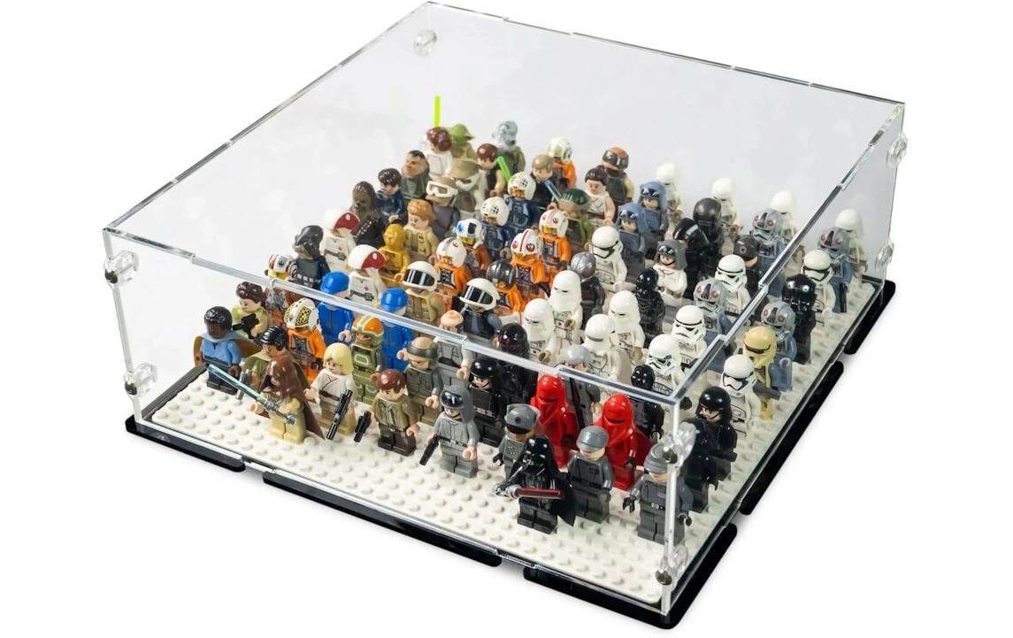 Acryl-Display LEGO Minifguren mit schwarzem Boden