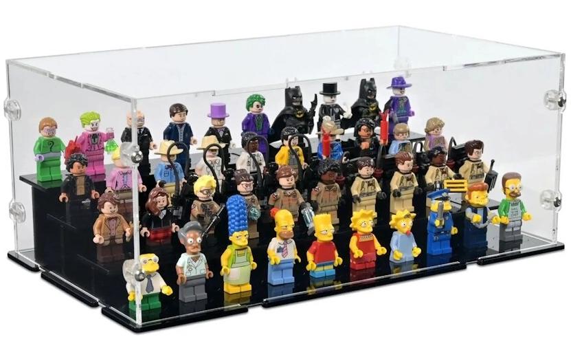 Acryl-Display 40  LEGO-Minifigur mit schwarzem Boden und  Noppen