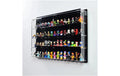 Acryl-Wand-Display 60 LEGO-Minifiguren mit schwarzem Hintergrund