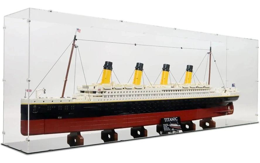 Acryl-Display LEGO 10294 Titanic mit schwarzem Boden