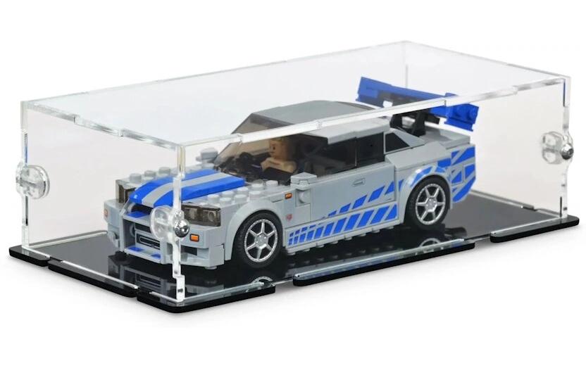 Acryl-Display LEGO 76917 Nissan Skyline mit schwarzem Boden
