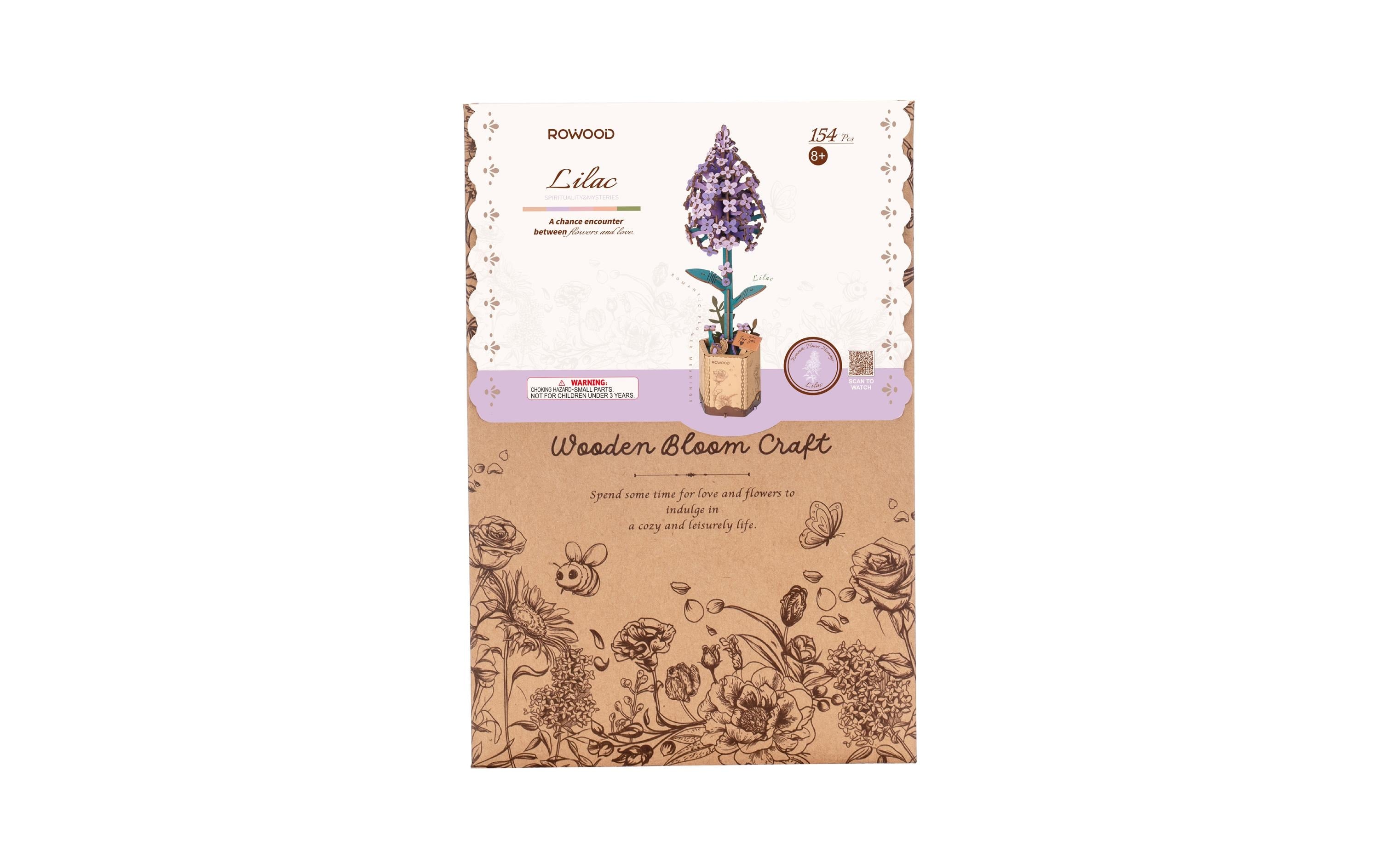 Robotime Lilac 3D-Puzzle aus lasergeschnittenen Holzteilen