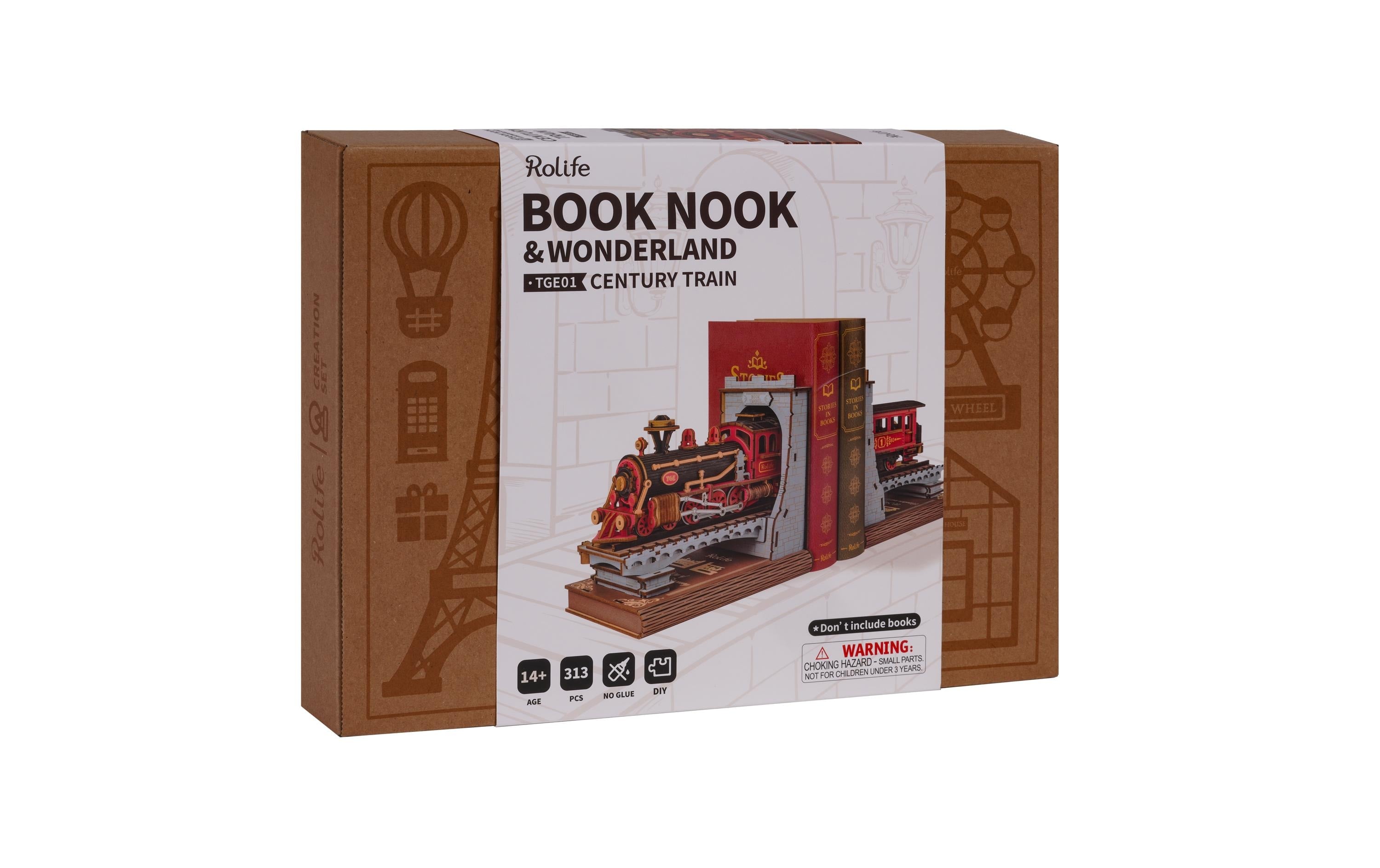 Robotime Century Train 3D-Puzzle aus lasergeschnittenen Holzteilen