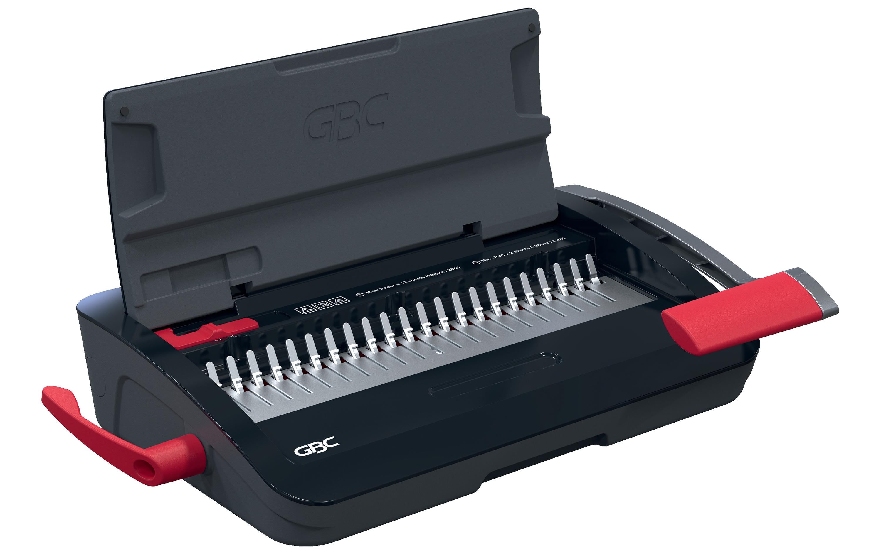 GBC Plastikbindegerät Combbind CB12 Stanzleistung 12Bl,Bindekapazität 165 Blatt