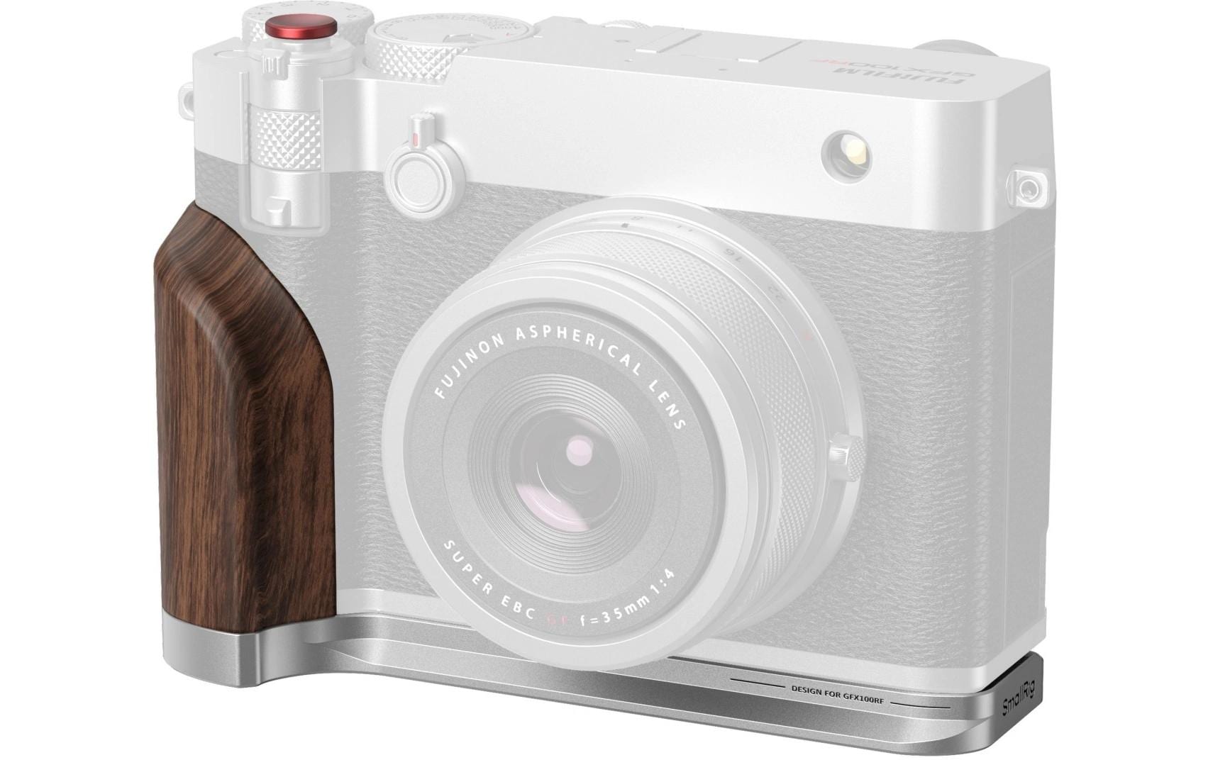 SmallRig L-Shape Plate with Wooden Handle for FUJIFILM GFX100RF (Silver)