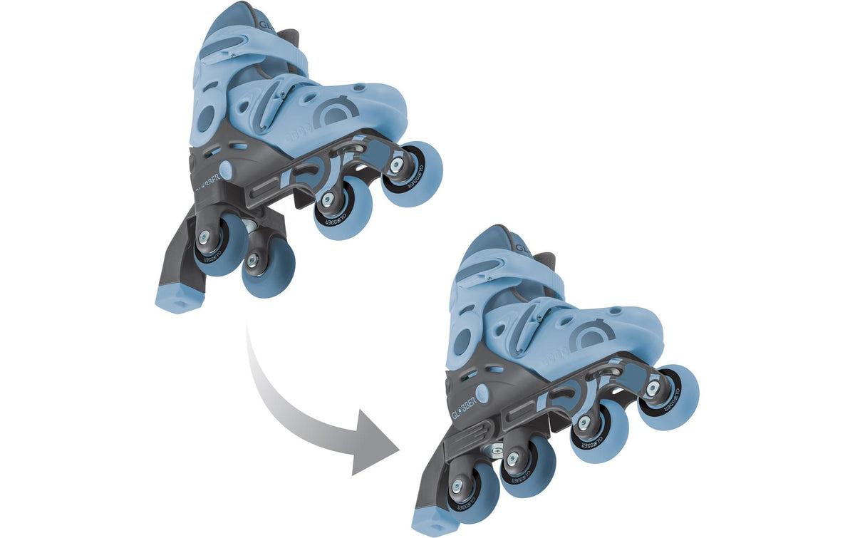 Globber Inline Skate 2 in 1 Aschblau Gr. 26-29