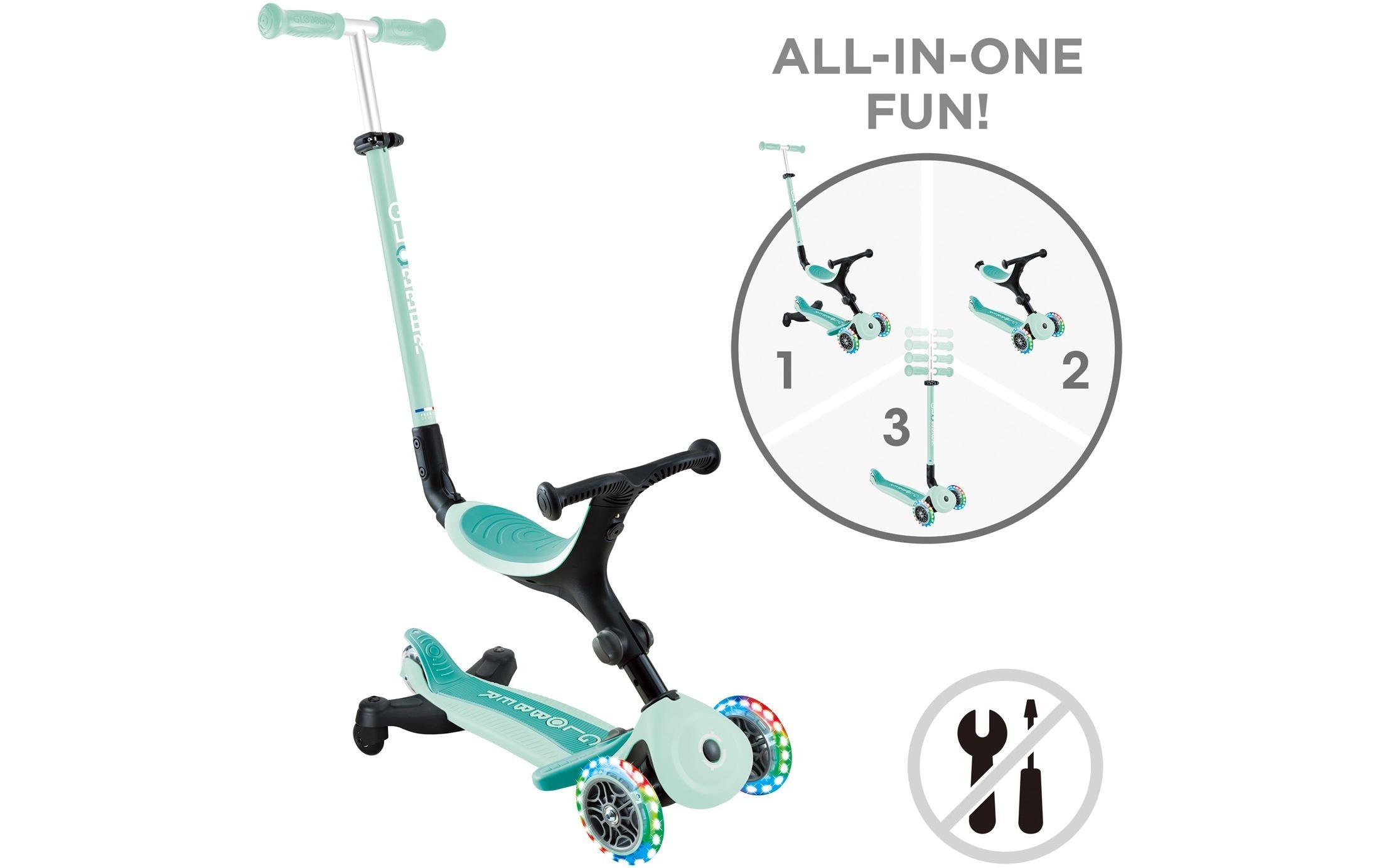 Globber Laufrad / Dreirad GO UP Mint Dark Mint