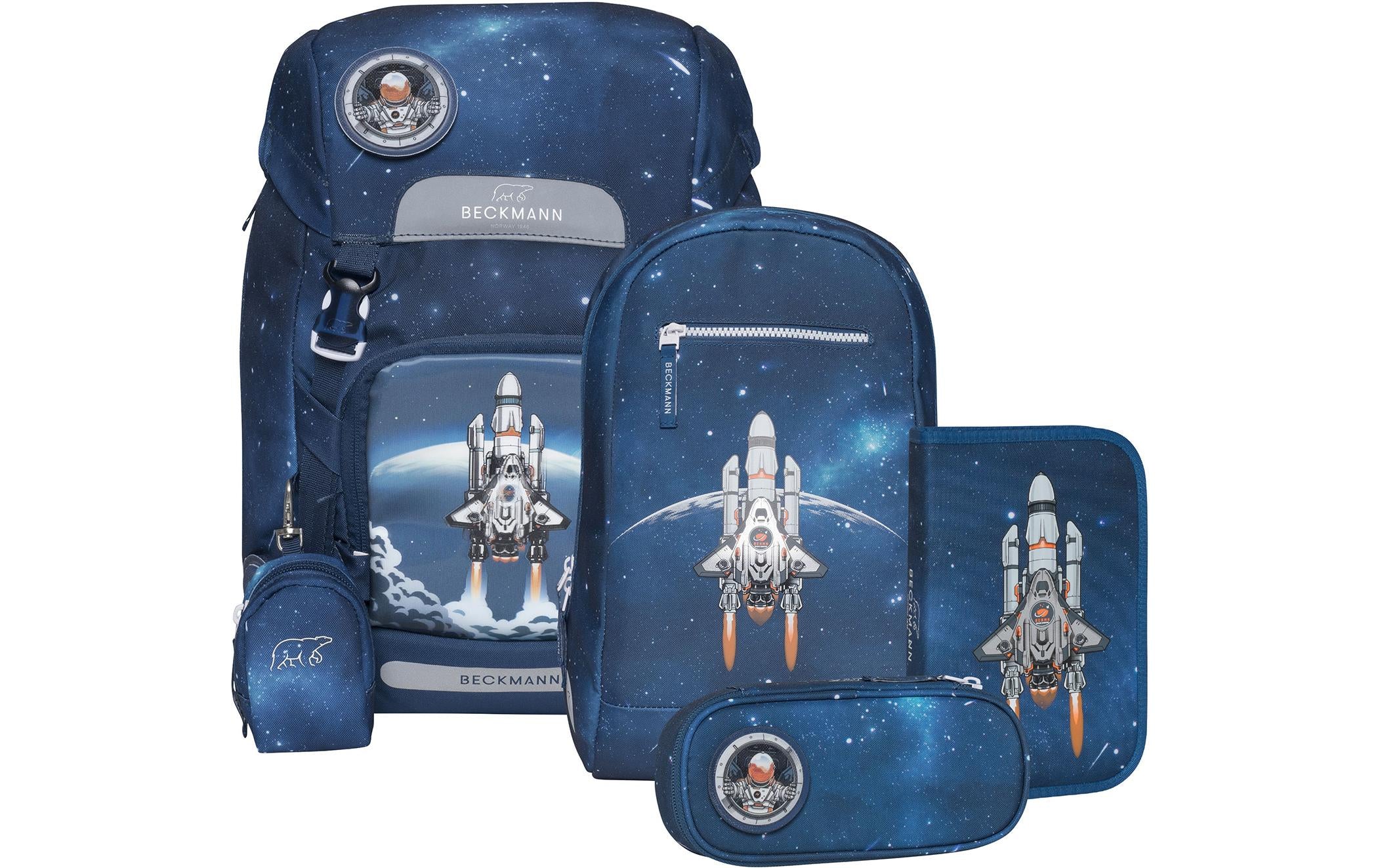 Beckmann Schulrucksack Classic Set Space Mission, 6-teilig