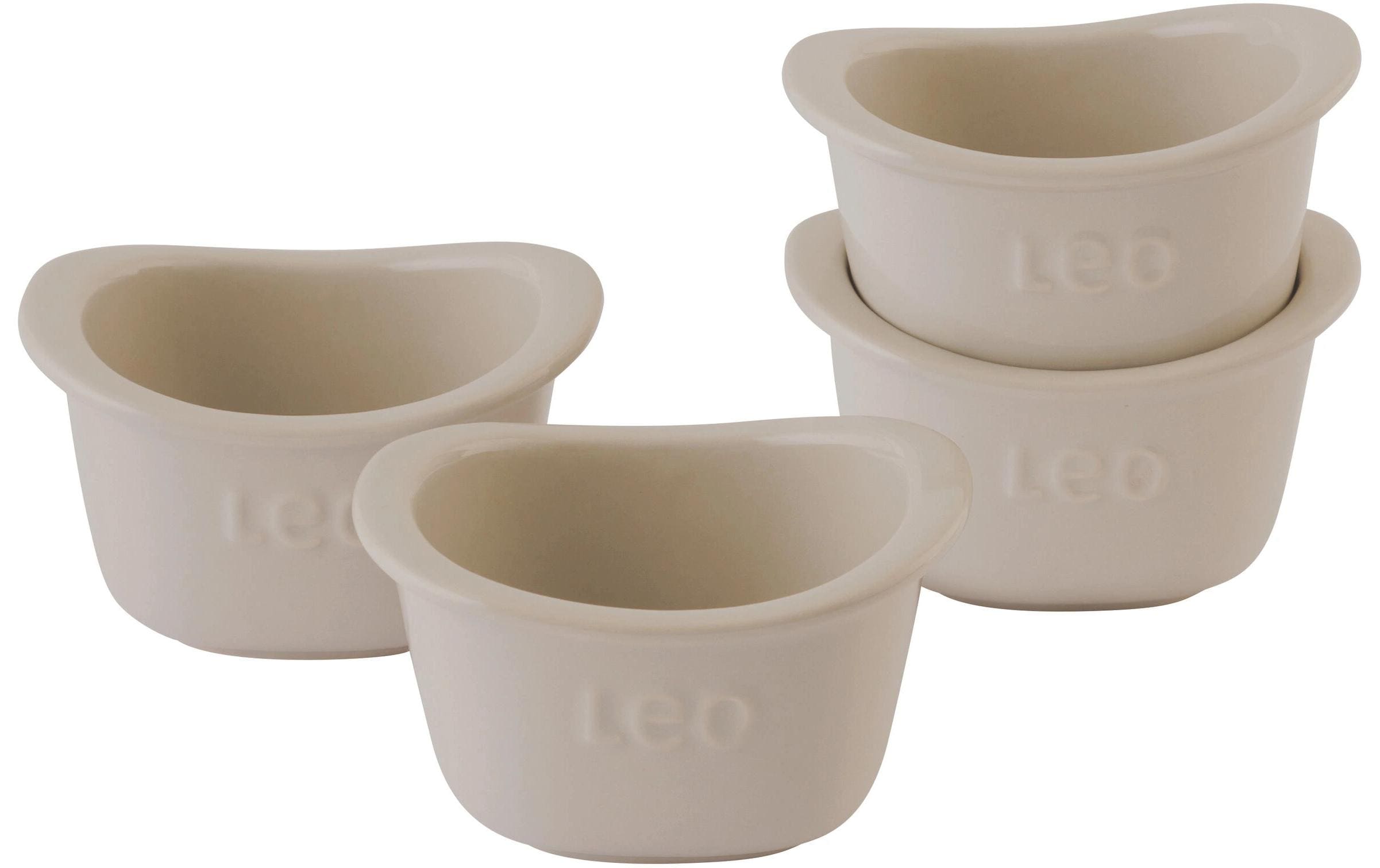 BergHOFF Auflaufform Leo Balance 4 Stk., Steingut, 0.3 Liter, quadratisch