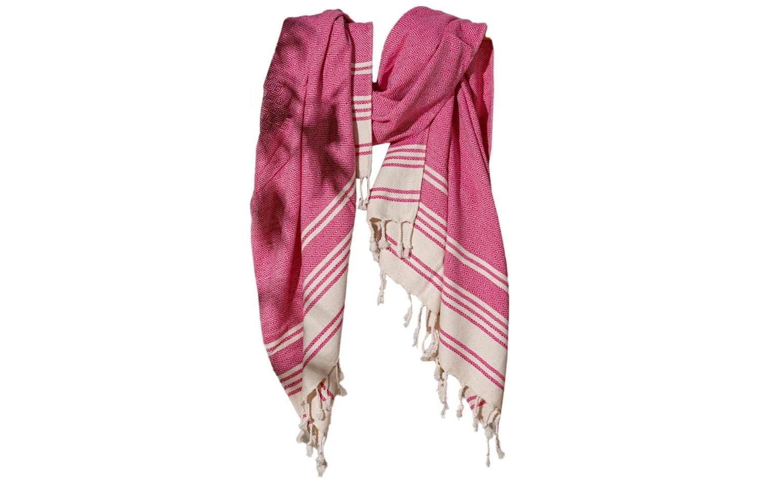 Foutastic Strandtuch Diamond Fuchsia 60% Baumw., 40% Polyest., 90 x 170 cm