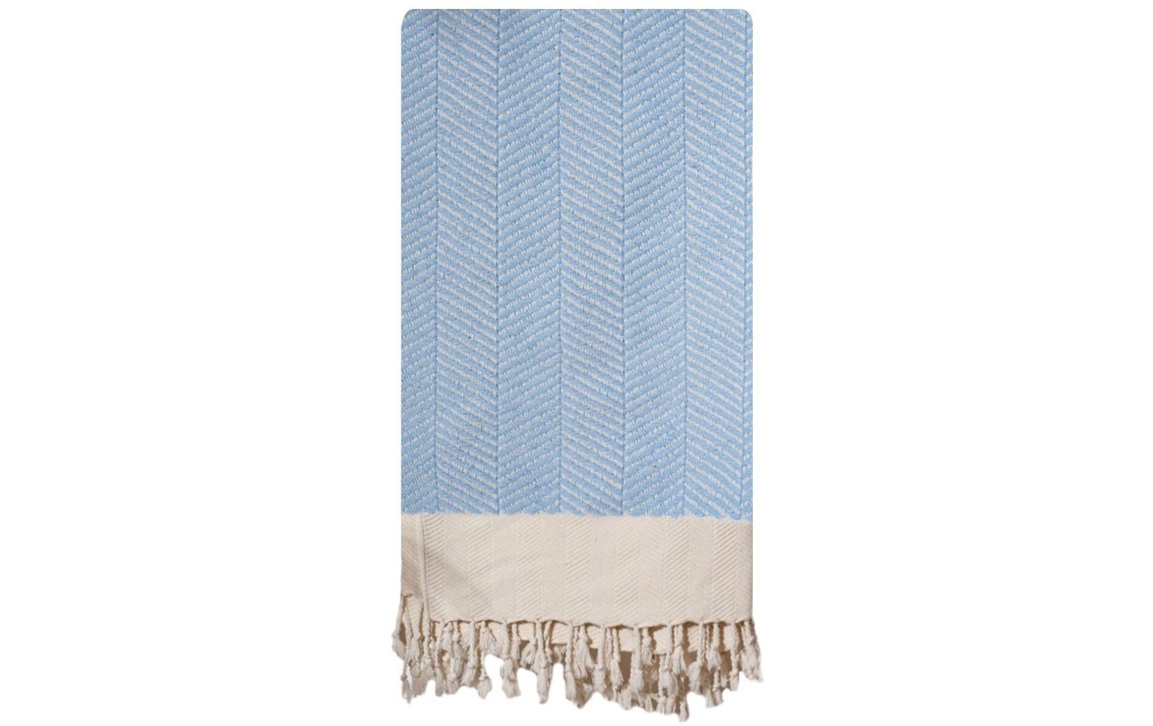 Foutastic Strandtuch Baliksirti Light Blue 90% Baumw., 10% Polyest., 90 x 180 cm