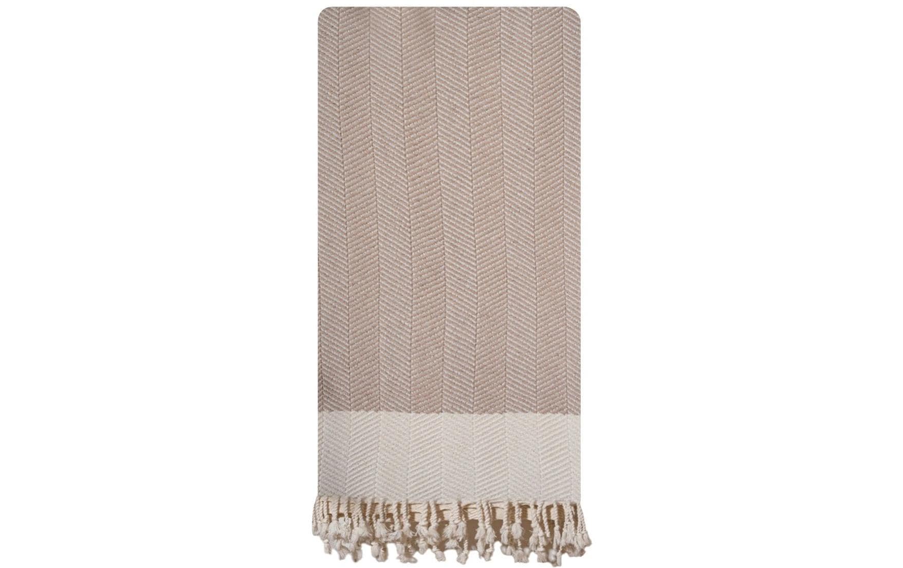 Foutastic Strandtuch Baliksirti Beige 90% Baumw., 10% Polyest., 90 x 180 cm