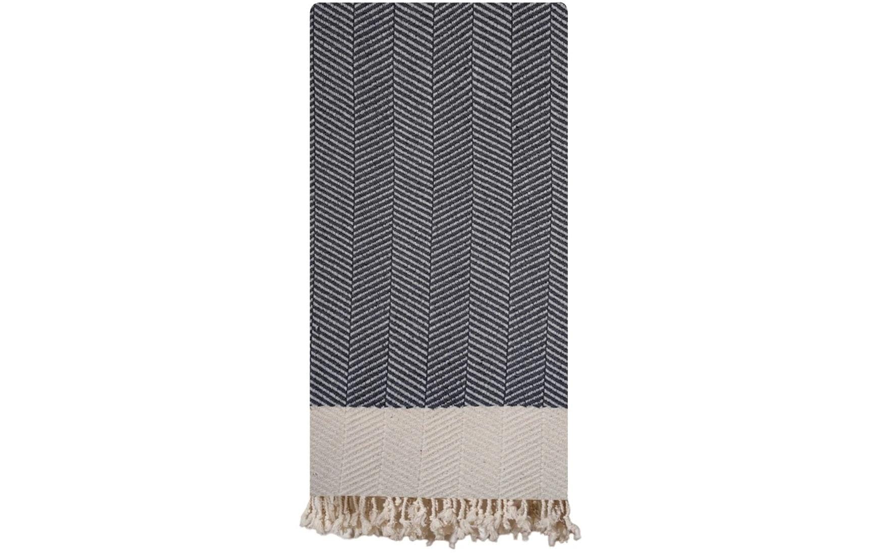 Foutastic Strandtuch Baliksirti Anthracite 90% Baumw., 10% Polyest., 90 x 180 cm