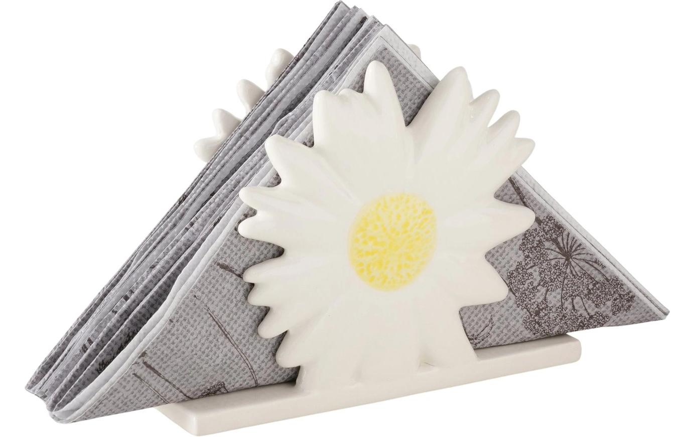 Boltze Serviettenhalter Daisy Keramik, 15x4.5x11.6cm (LxBxH)