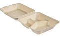 Duni Box Hinged Bagasse braun 325/90/90ml, 50 Stk. Mit Deckel