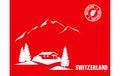 Duni Tischset Bio DC Swiss rot weiss 30x40cm, 100 Stk.