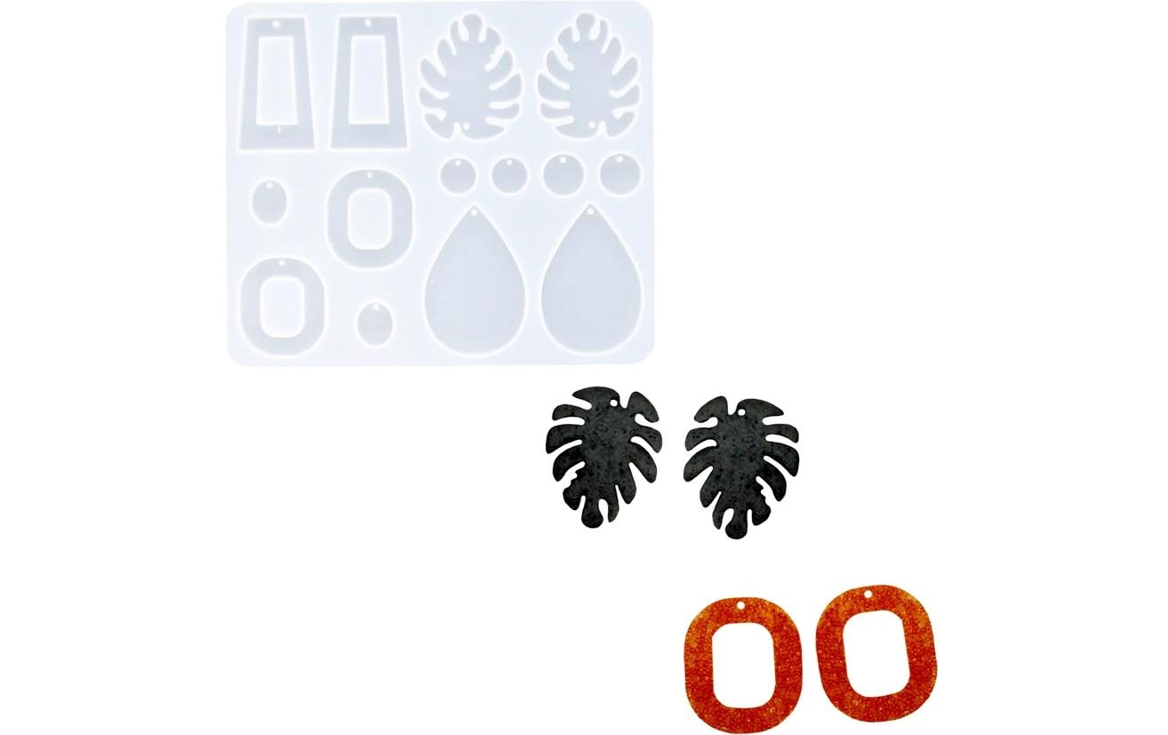 Reslin Giessform Silikon Ohrringe 13,7cm x 11,8cm x 0,8cm