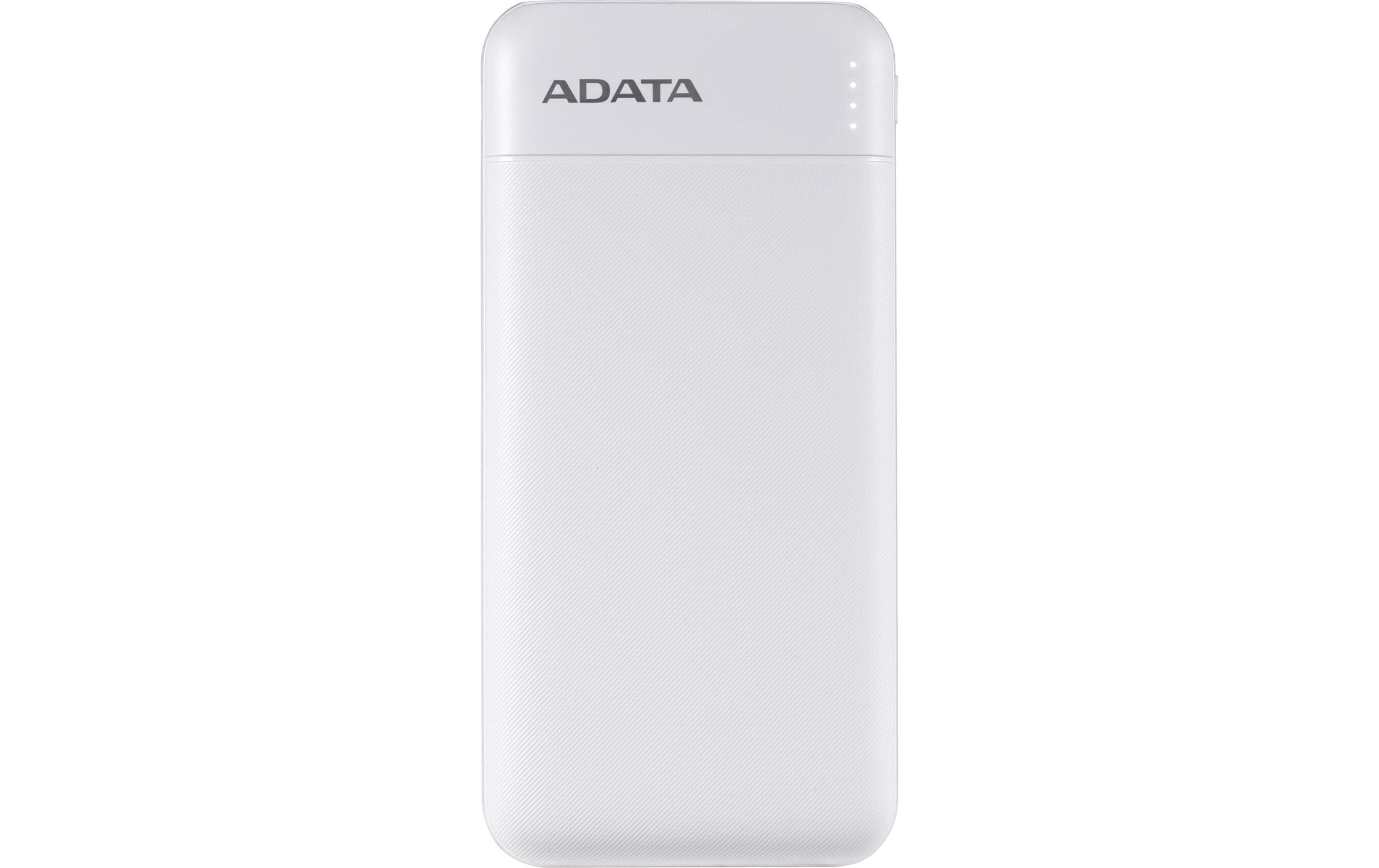 Adata PowerPack PC100 White 10000mAh, 2x USB-A 1x USB-C Ausgang