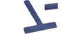 Zone  Ume Duschabzieher m. Halter 24 x 22 x 2,2 cm Indigo Blue