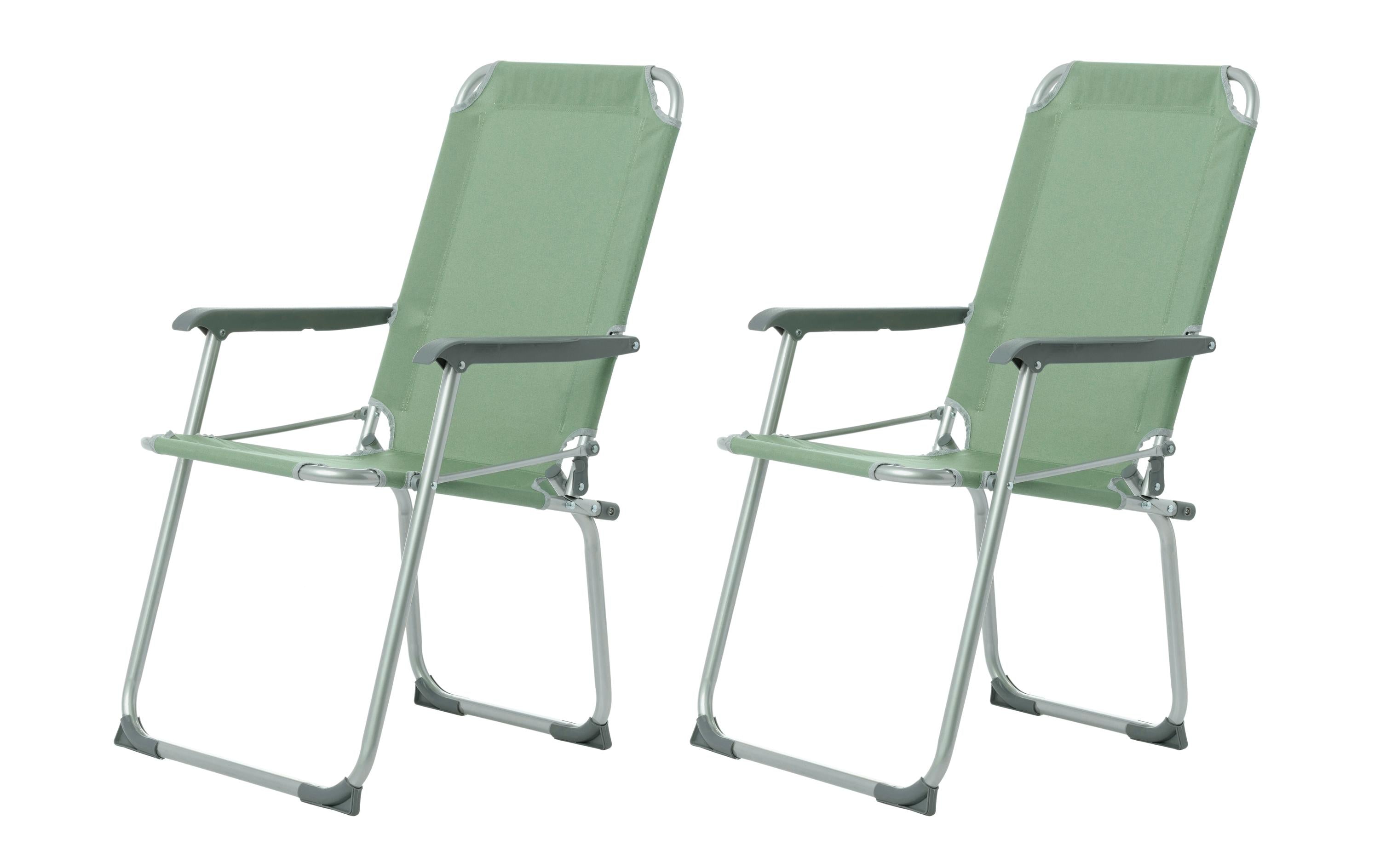 KOOR Campingstuhl Comodo green 2-er Set 600D Polyester, Doppelpack