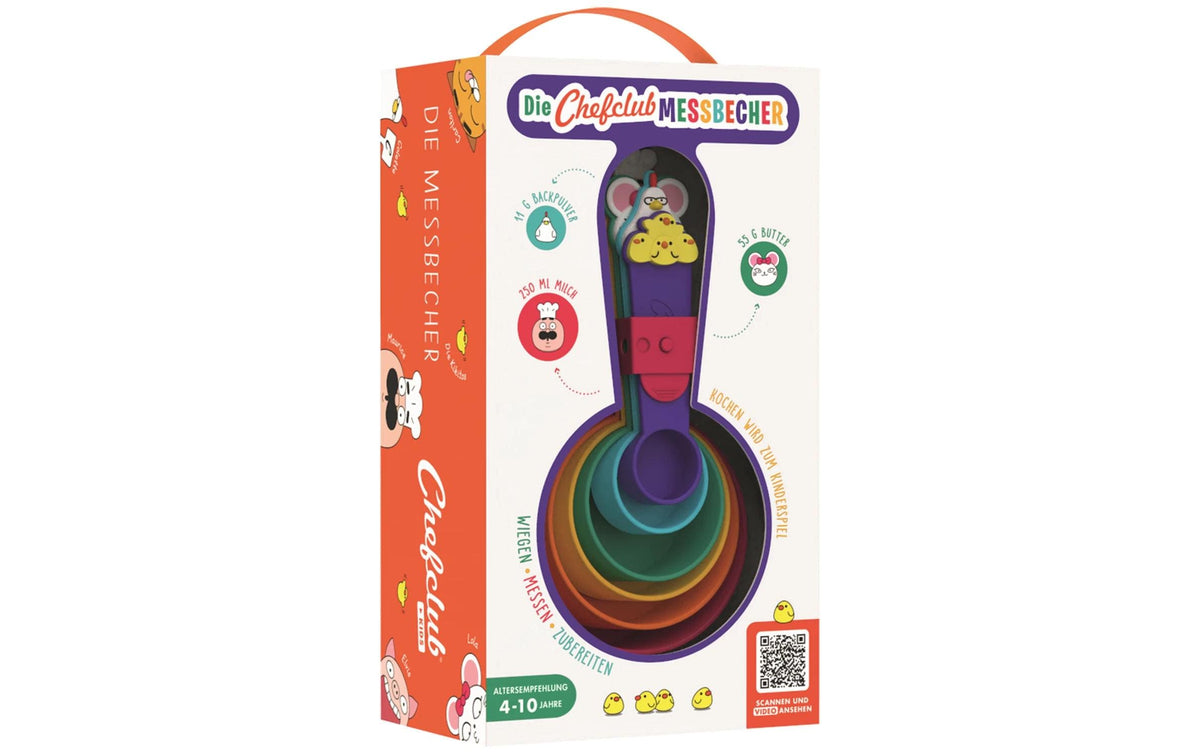 Chefclub Messbecher Farbig 6er Set, Rezeptbuch, 6 ver. Farben