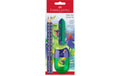 Faber-Castell Schreibset Dino 2 Bleistifte, Radierer, Spitzer, im Blister