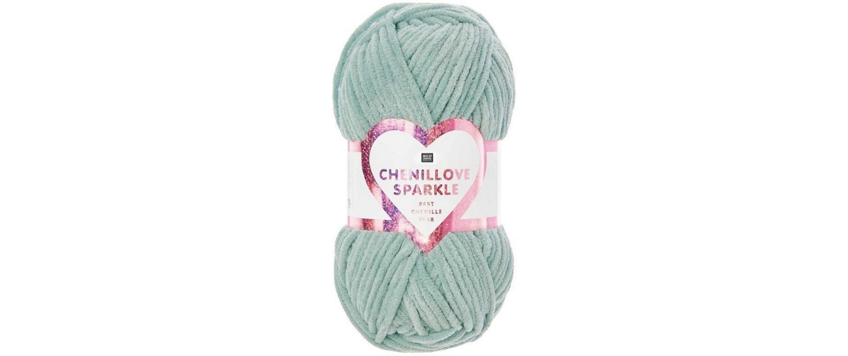 Rico Chenillove Sparkle aqua 100% PES, 100g / 110m